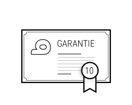 Illustration : un diplôme sur lequel est inscrit garantie et 10 