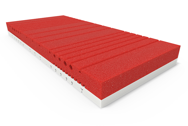 L'âme du matelas rouge et blanche souple BODYGUARD® 