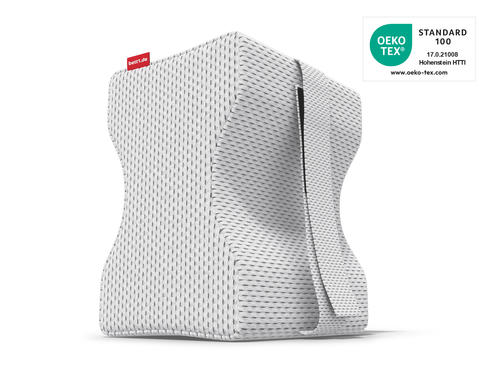 Coussin de genoux BODYGUARD®. Porte également le label Oeko-Tex® Standard 100.