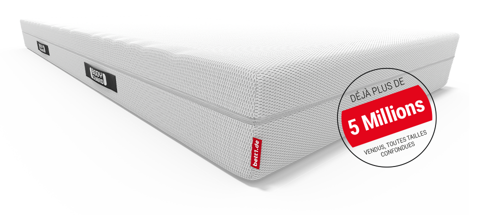 Matelas Bodyguard avec la pastille "plus de 5millions déjà vendus."