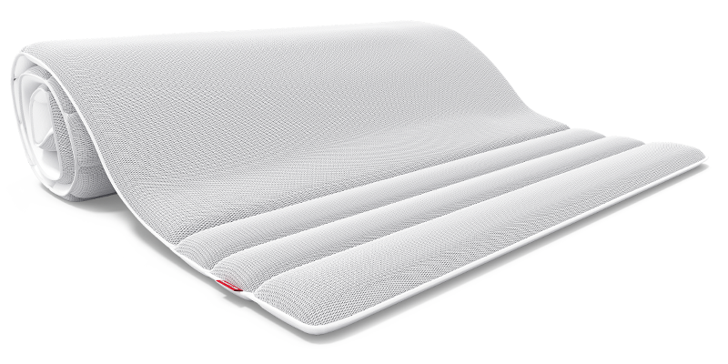 Surmatelas BODYGUARD® a moitié déroulé.