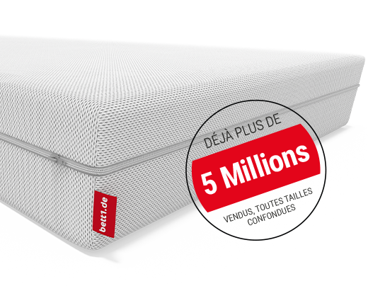 Matelas Bodyguard avec la pastille "plus de 5millions déjà vendus."