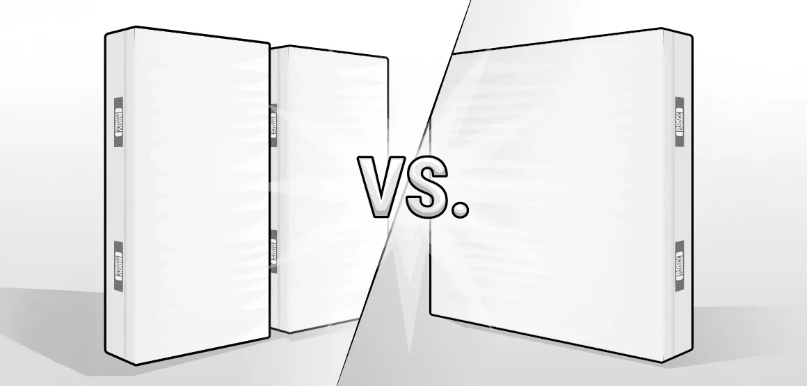 Illustration avec deux matelas une personne vs un mateals double