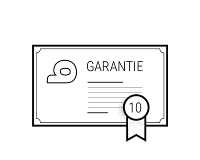 Illustration : un diplôme sur lequel est inscrit garantie et 10 